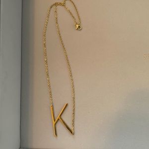 Oversized “K” Initial Necklace